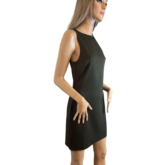 Mango Sheath Dress Dark Olive Green Sleeveless Body Hugging Design Pullover - Picture 12 of 16
